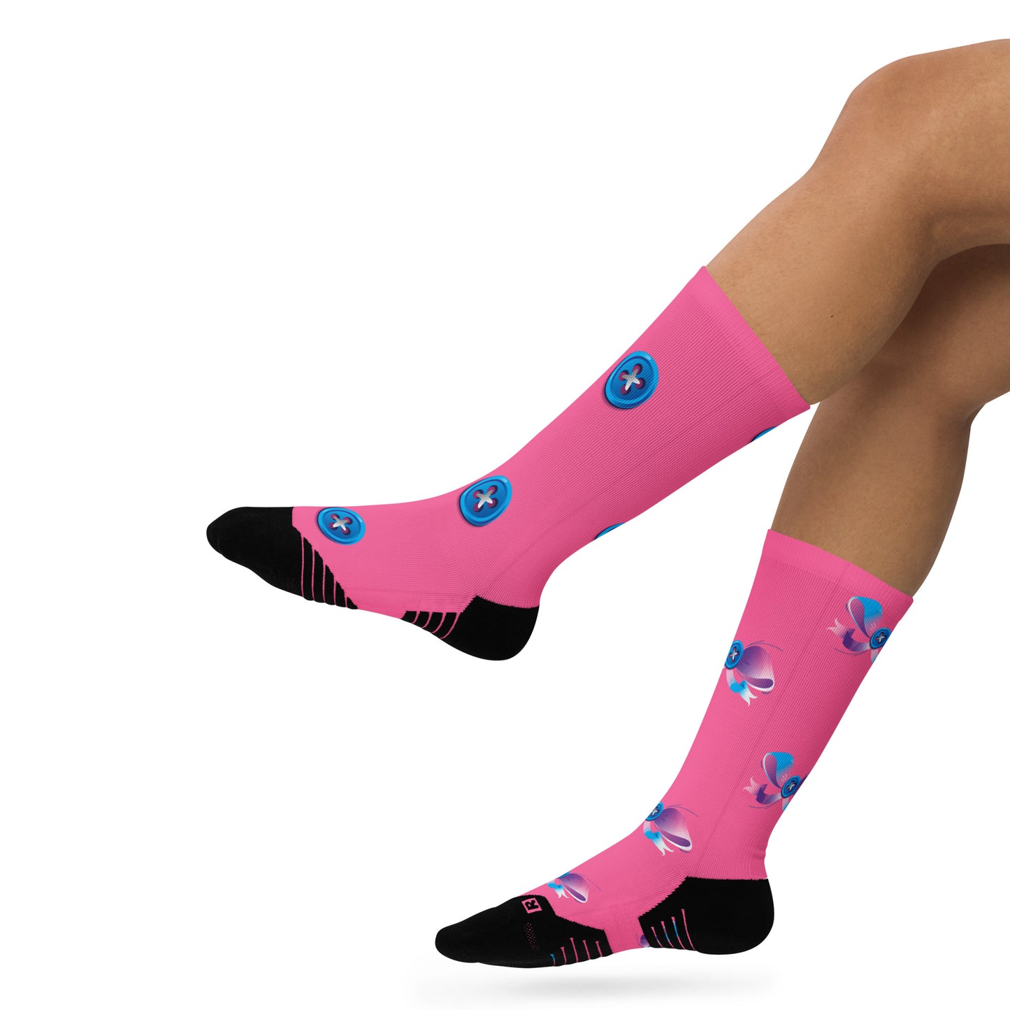 Odd Socks (Pink) Ivy Barclay Foundation Bows and Buttons