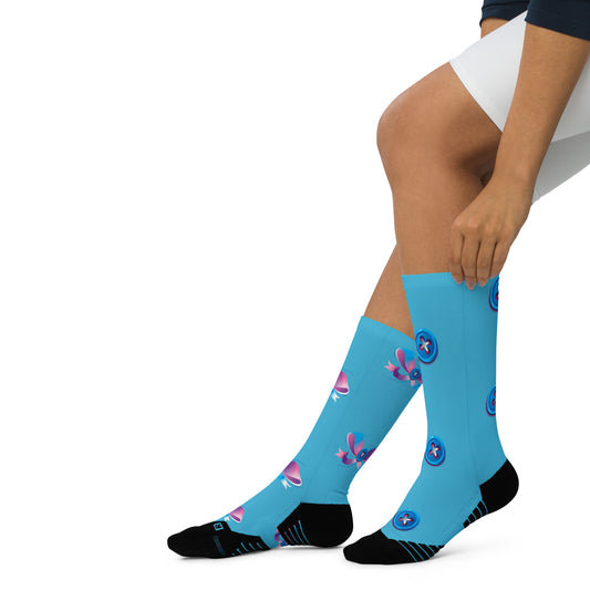 Odd Socks (Sky Blue) Ivy Barclay Foundation Bows and Buttons