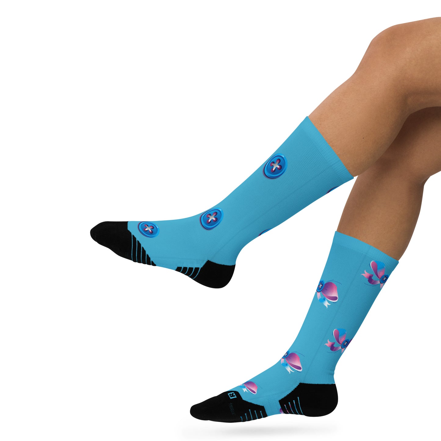 Odd Socks (Sky Blue) Ivy Barclay Foundation Bows and Buttons